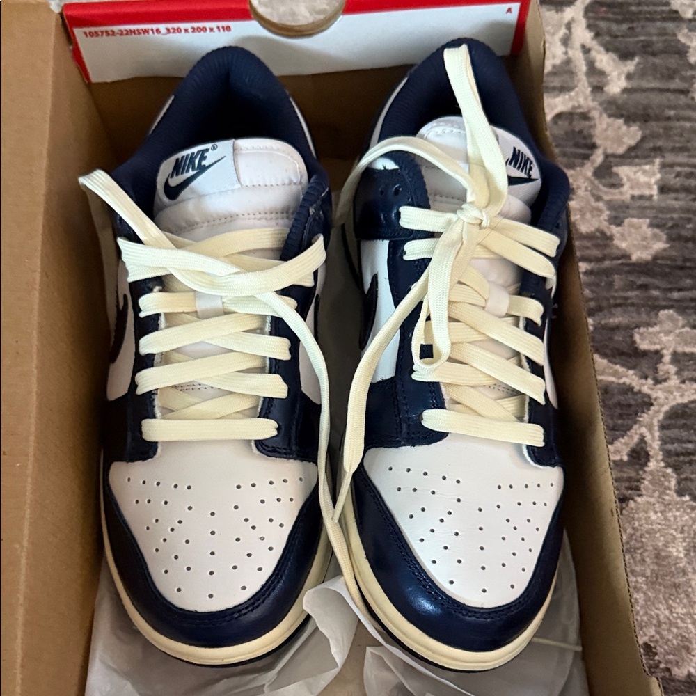 Nike Dunk low prm white/midnight navy